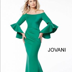 Off the Shoulder Bell Sleeves Evening Dress 59993